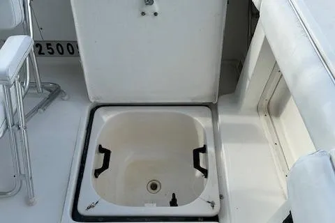  Yacht Photos Pics Tiara Yachts 3700 Open 2000 model, open storage compartment on deck.