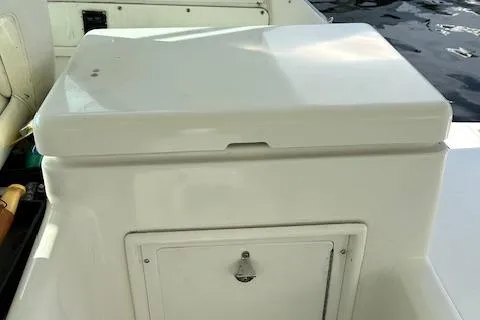  Yacht Photos Pics Tiara Yachts 3700 Open 2000 model, white deck storage compartment.