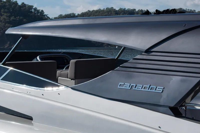  Yacht Photos Pics Luxury Canados 110 yacht, 2009 model, sleek design with modern detailing.