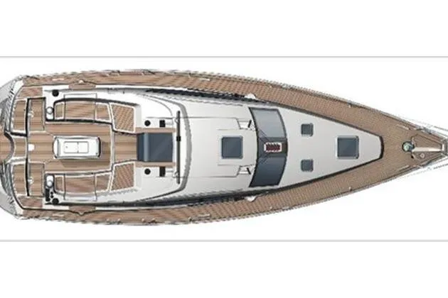 Yacht Photos Pics Top view of 2010 Jeanneau Sun Odyssey 42 DS sailboat layout.