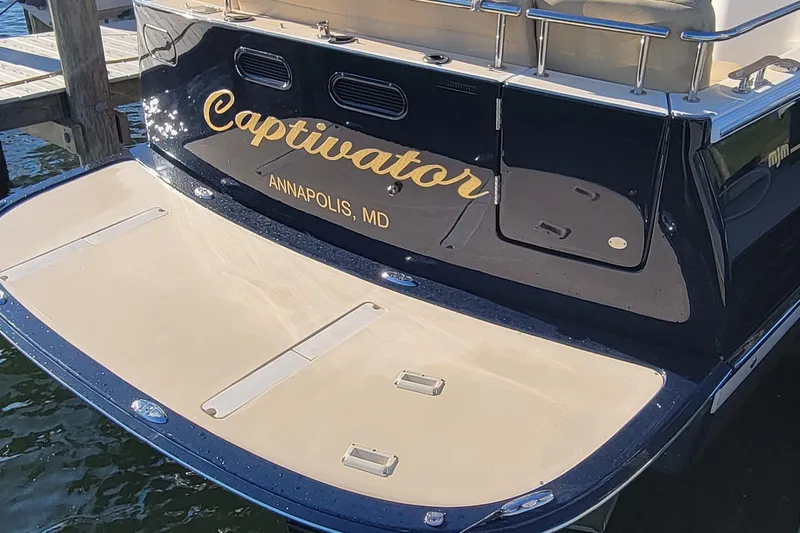Captivator Yacht Photos Pics 2017 MJM 40z Downeast boat named "Captivator" docked in Annapolis, MD.