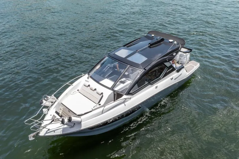  Yacht Photos Pics 2026 Granfort 37 GTX luxury boat cruising on open water.