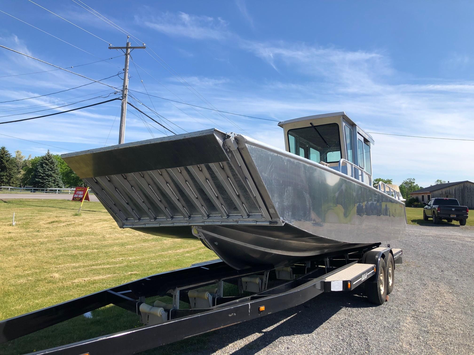 drop down landing barge bow platform