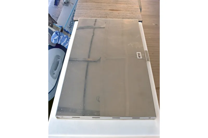 Boomerang Yacht Photos Pics Stainless steel cover on Fountaine Pajot Astrea 42 yacht, 2022 model.