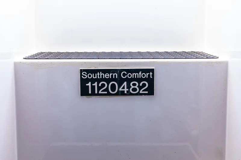 Geaux Time Yacht Photos Pics 2002 Viking 52 Convertible boat with "Southern Comfort 1120482" nameplate.