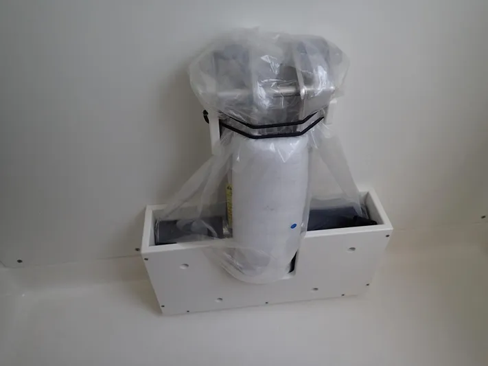  Yacht Photos Pics 2023 Boston Whaler 280 Outrage component wrapped in protective plastic.