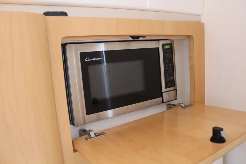 High Times Yacht Photos Pics Galley Microwave to Starboard