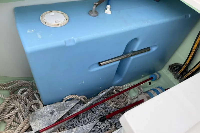 Sweet 2 Bad Yacht Photos Pics Blue water tank and ropes in Leopard 404 boat, 2016 model.