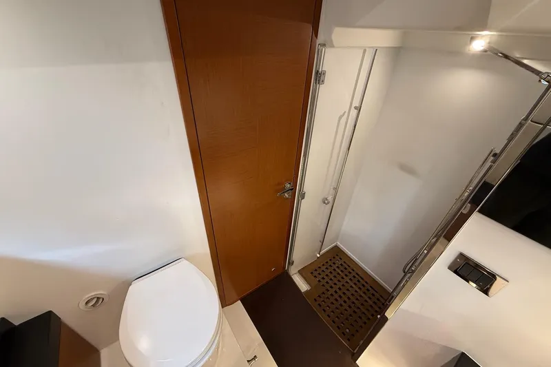 Top Nach Yacht Photos Pics 2017 Prestige 500S yacht bathroom with modern shower and toilet.