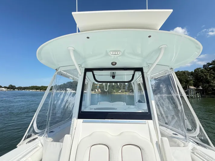  Yacht Photos Pics 2018 Sea Hunt Gamefish 30 boat with forward seating on a sunny day.
