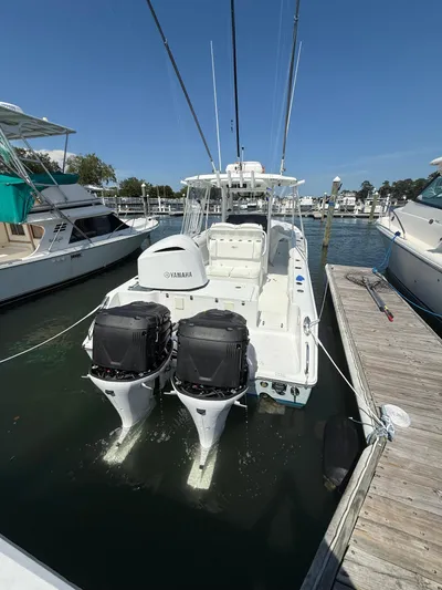  Yacht Photos Pics 2018 Sea Hunt Gamefish 30 with Yamaha engines docked at marina.