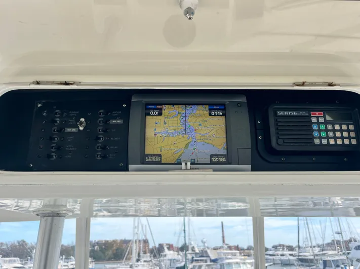 Series 60, Repainted Yacht Photos Pics Navigation system on Ocean Yachts 48 Convertible, year 2000.