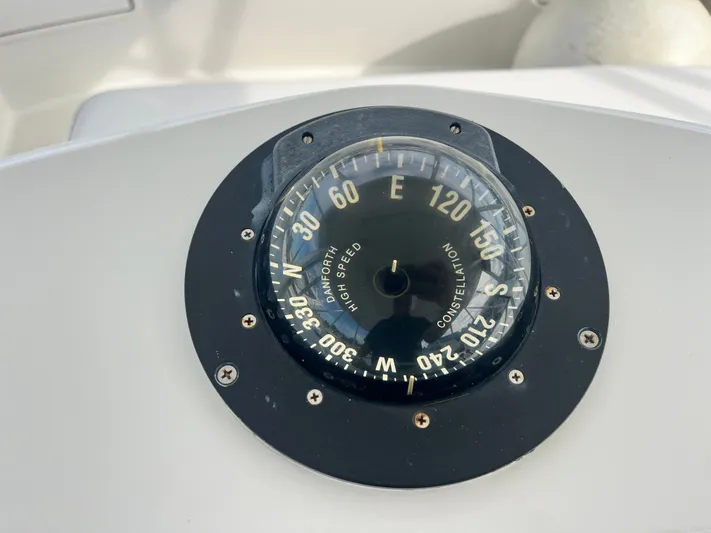 Series 60, Repainted Yacht Photos Pics Compass on Ocean Yachts 48 Convertible, year 2000.