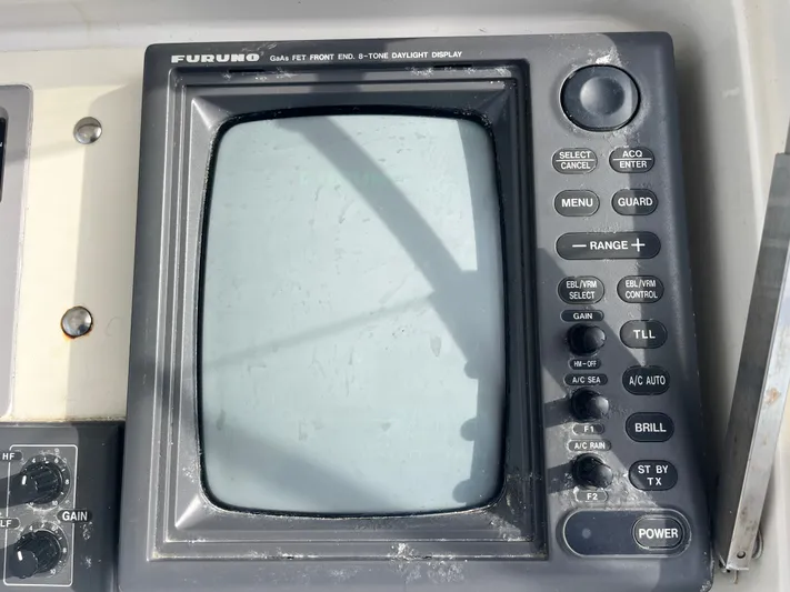 Series 60, Repainted Yacht Photos Pics Furuno display on Ocean Yachts 48 Convertible, year 2000.