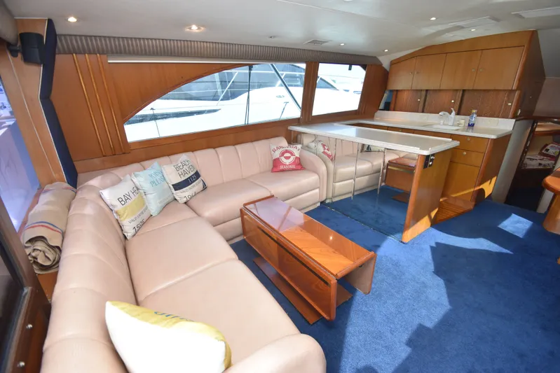 Series 60, Repainted Yacht Photos Pics Interior of a 2000 Ocean Yachts 48 Convertible yacht.