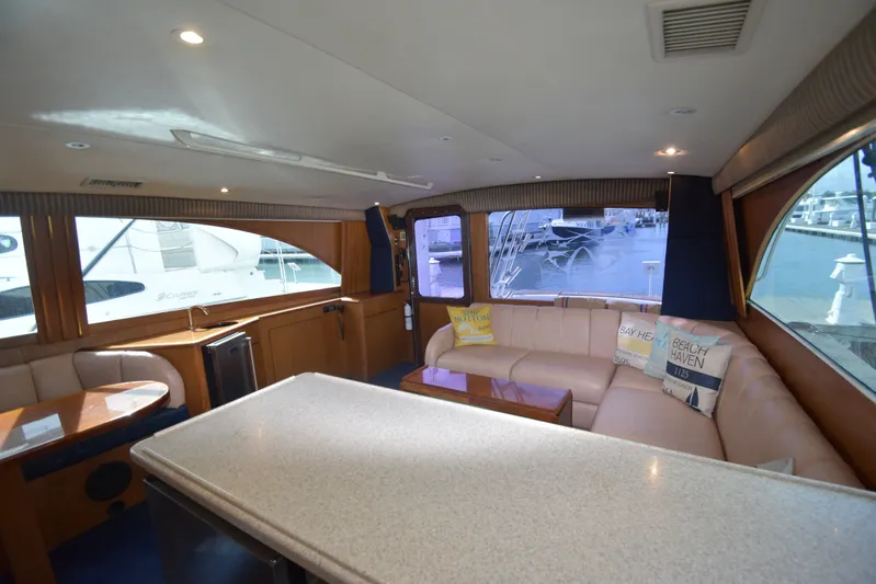 Series 60, Repainted Yacht Photos Pics Interior of a 2000 Ocean Yachts 48 Convertible yacht.