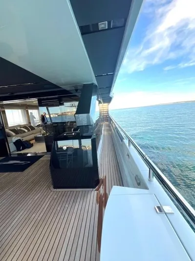 Armaar Yacht Photos Pics 2017 Astondoa AS100 Century yacht with sleek deck and ocean view.