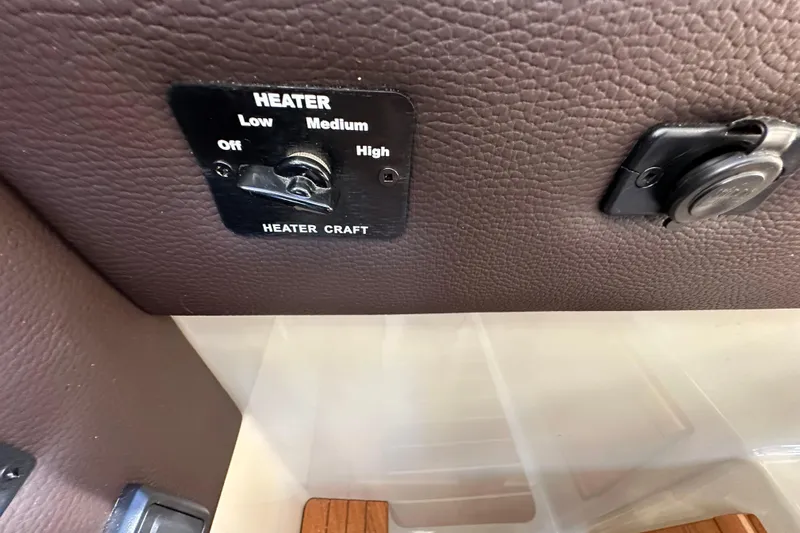 Two For The Road II Yacht Photos Pics Heater control panel on 2020 Ranger Tugs R-29 boat interior.