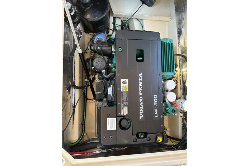 Two For The Road II Yacht Photos Pics Volvo Penta D4-300 engine in 2020 Ranger Tugs R-29 boat.