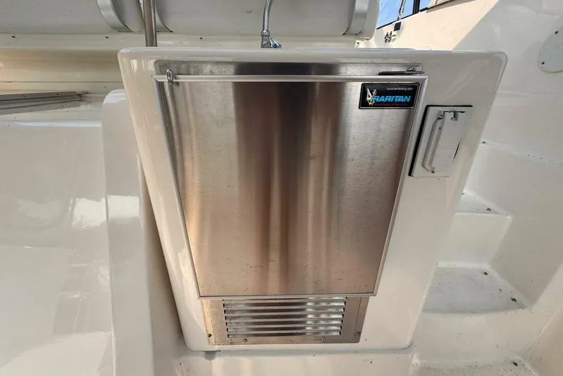  Yacht Photos Pics Stainless steel appliance on 2004 Silverton 35 Motor Yacht deck.