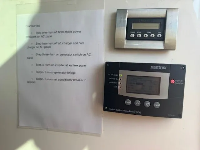  Yacht Photos Pics Control panel and instructions on a 2016 Boston Whaler 320 Vantage.