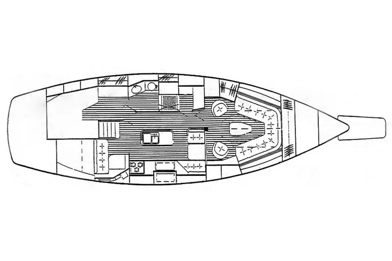 Makani Yacht Photos Pics Layout - line drawing