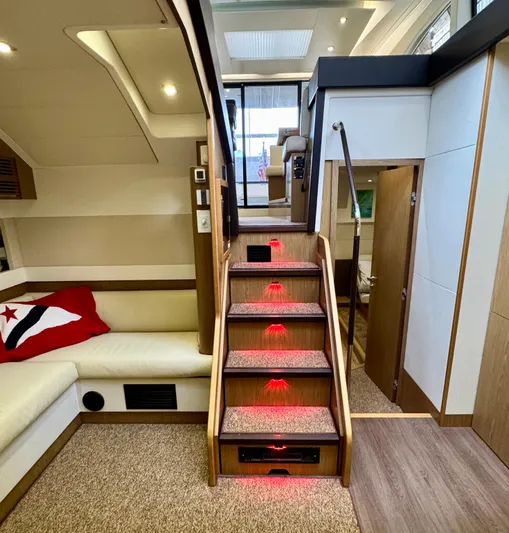 Magic Carpet Yacht Photos Pics Stairs to salon