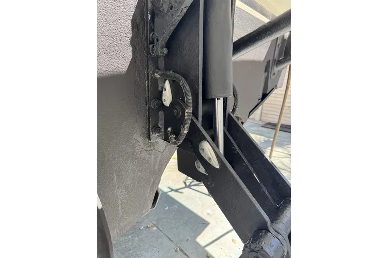 Regalo Yacht Photos Pics Close-up of mechanical components on a 2013 Cabo 44 Hardtop Express boat.