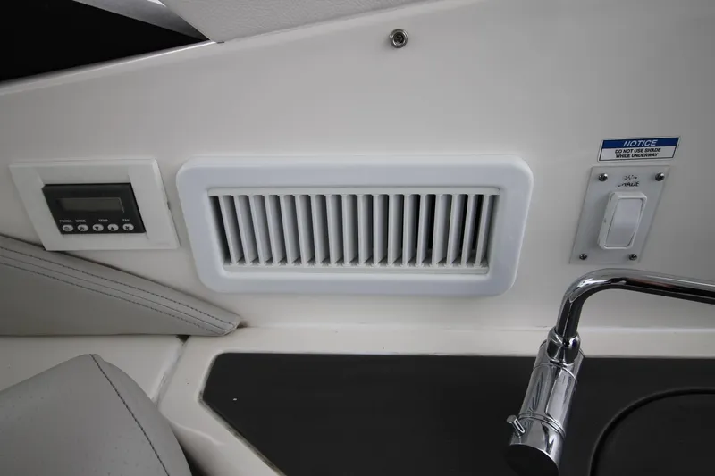  Yacht Photos Pics Control panel and vent on 2020 Sea Ray Sundancer 320 boat interior.