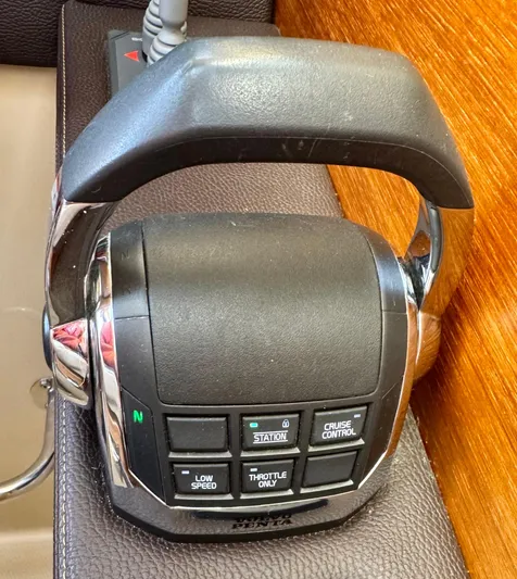 Lone Ranger Yacht Photos Pics 2017 Ranger Tugs Sedan throttle control with cruise and low-speed settings.