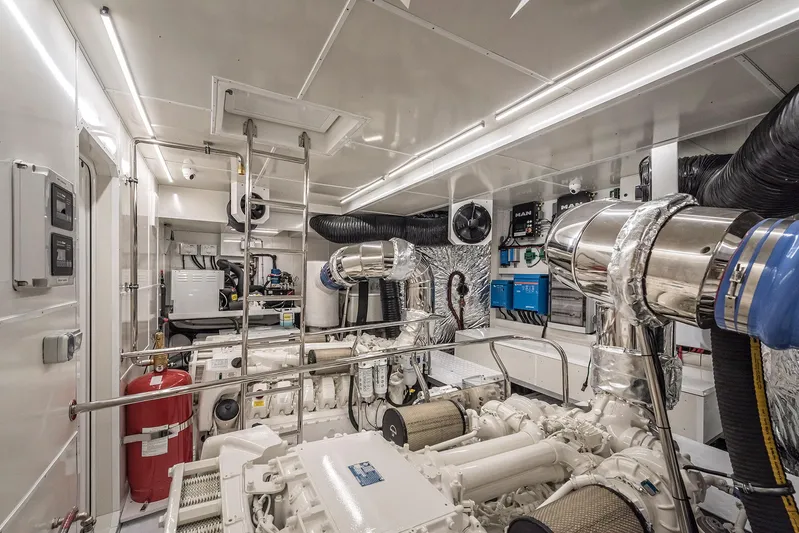 Numarine 26xp-29 Yacht Photos Pics Engine room of 2025 Numarine 26XP Hull #29 yacht, featuring advanced machinery and equipment.