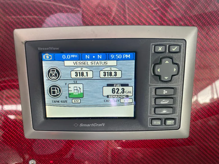  Yacht Photos Pics SmartCraft VesselView display on 2012 Formula 350 SS FX6 boat dashboard.