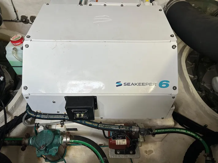  Yacht Photos Pics Seakeeper 6 stabilizer in 2020 Cruisers Yachts 50 Cantius engine room.