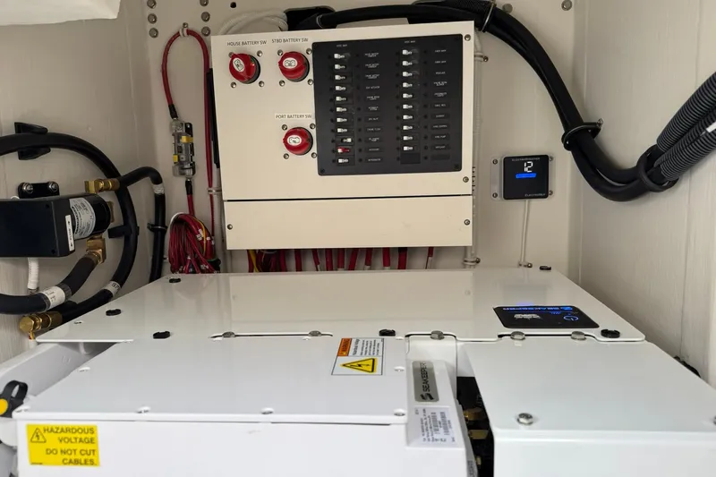  Yacht Photos Pics Electrical panel and battery system in 2025 Tiara Yachts 43 LE.
