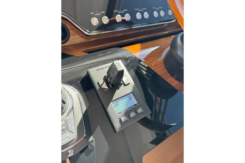  Yacht Photos Pics Control panel of 2025 Tiara Yachts 43 LE, featuring advanced navigation technology.