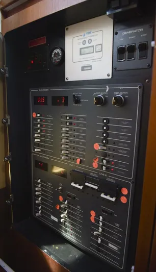 Sprout Yacht Photos Pics Electrical control panel of a 1995 Tiara Yachts 4000 Express.