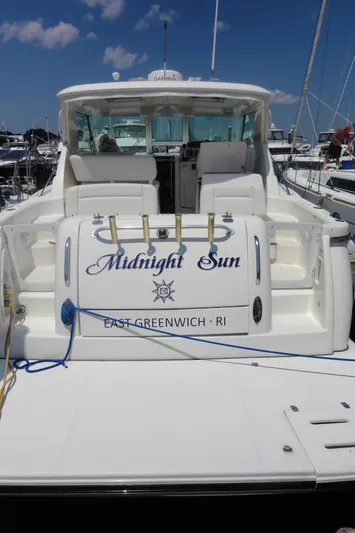  Yacht Photos Pics 2006 Tiara Yachts 3600 Sovran, "Midnight Sun," docked in East Greenwich, RI.