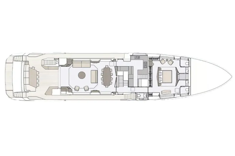  Yacht Photos Pics Manufacturer Provided Image: Floor plan of 2025 Azimut Grande 36M luxury yacht, showcasing interior layout.