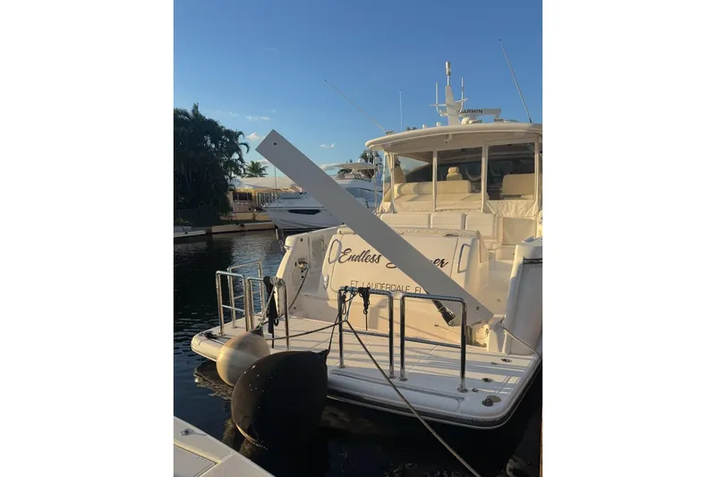 Endless Summer Yacht Photos Pics Hidden tender davit