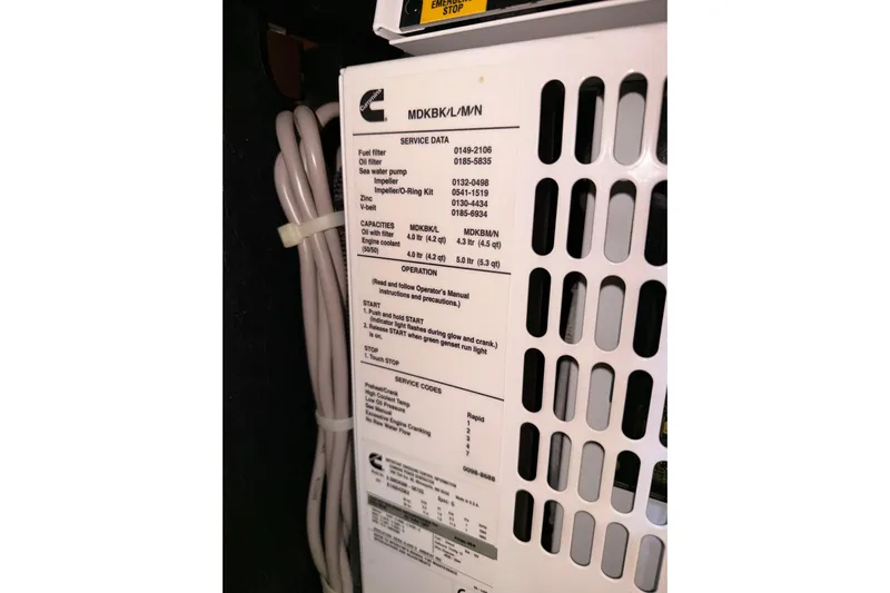 Gazelle II Yacht Photos Pics Cummins generator panel on a 2015 Beneteau Oceanis Yacht 60.