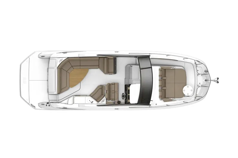  Yacht Photos Pics Manufacturer Provided Image: 2025 Sea Ray Sundancer 320 boat layout, featuring spacious seating and modern design.