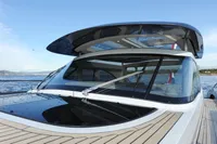 2018 Steeler 52s yacht with sleek design on open water, featuring modern windows and deck.