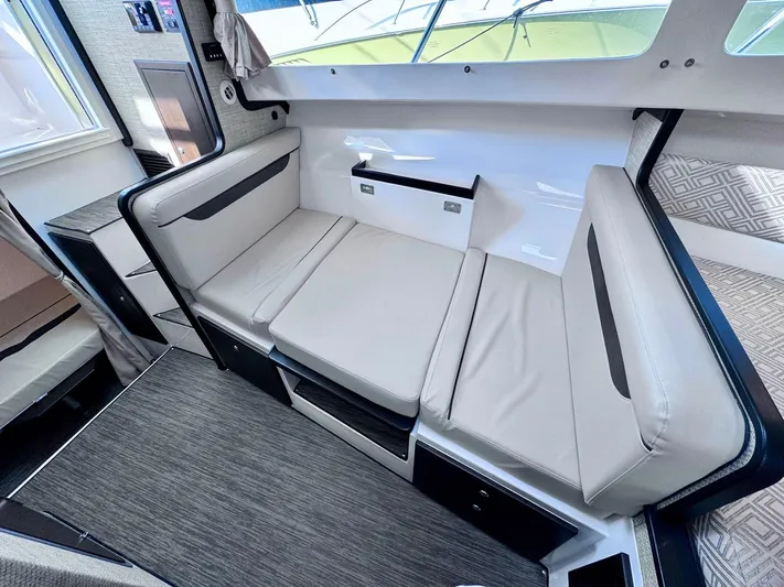 Seanior Moment Yacht Photos Pics 2022 Stamas 370 Aegean interior with beige seating and modern design.