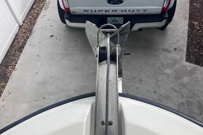  Yacht Photos Pics 2008 Hydra-Sports Vector 2900 CC boat trailer hitched to Ford Super Duty truck.