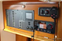 Control panel of a 2014 Von Ahlen 403 yacht with Raymarine equipment.