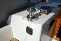 Yacht deck detail with winch and control panel, Von Ahlen 403, 2014 model.