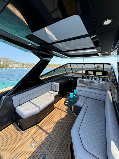 New 2025 Moon 45 Sports Line Yacht Photos Pics Luxurious 2025 Moon 45 Sportsline yacht interior with elegant seating and modern design.
