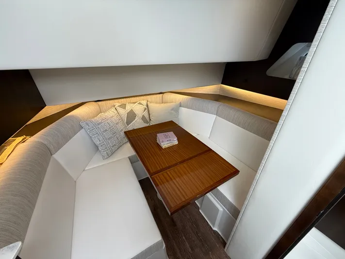  Yacht Photos Pics Interior of 2025 Cruisers Yachts 38 GLS with elegant seating area.