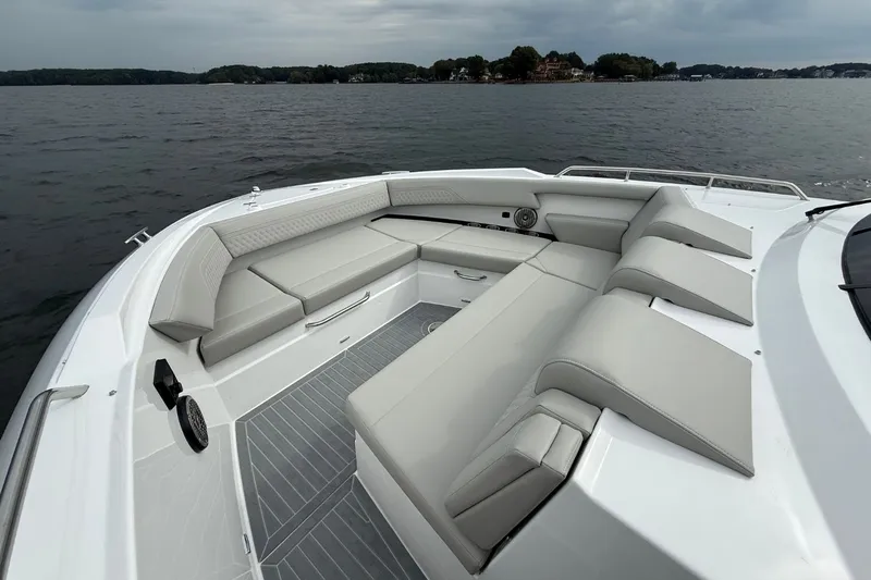  Yacht Photos Pics Luxurious seating area on the 2025 Cruisers Yachts 38 GLS.