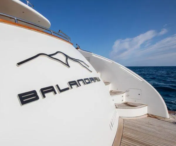  Yacht Photos Pics Luxury yacht Maiora 31DP, 2009 model, with "BALANDRA" name, on open sea.